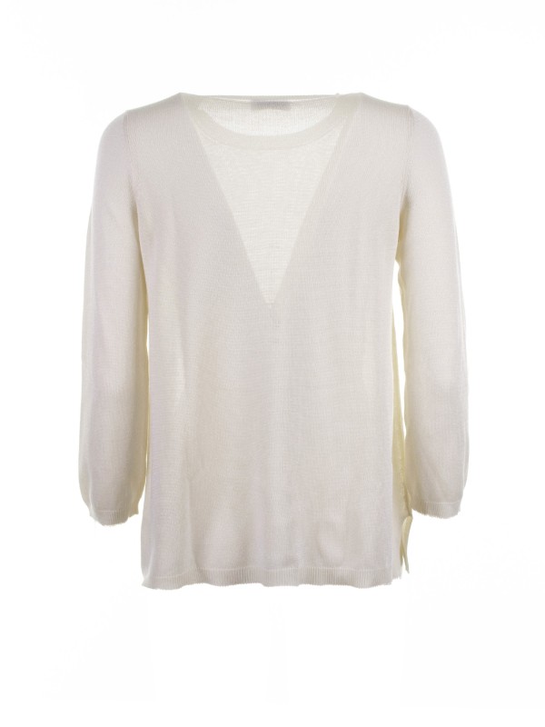Maglia girocollo vaniglia