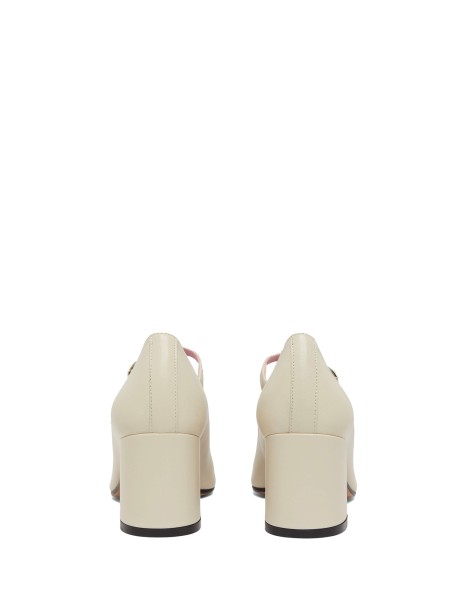 Cinturino bianco beige in pelle