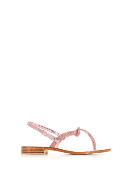Sandalo infradito con strass Sandalo infradito con strass