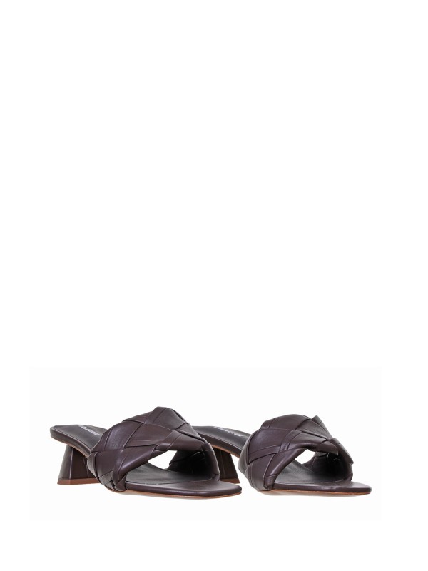 Sandal Braided In Brown Colored