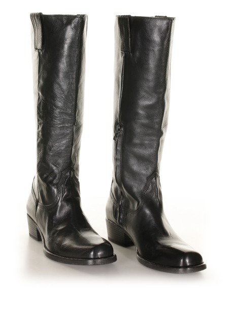Black leather high boot 2