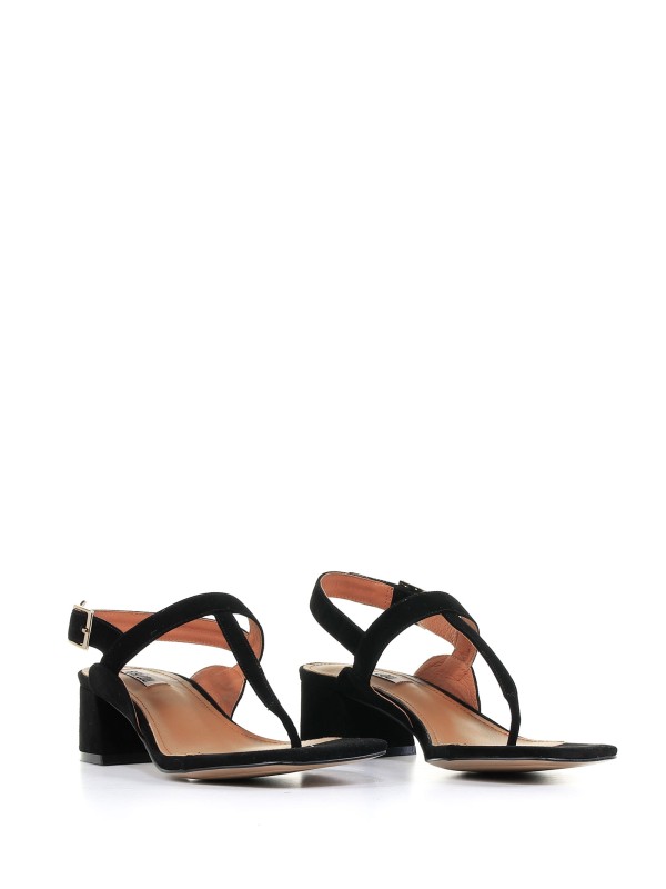 Sandalo infradito in camoscio