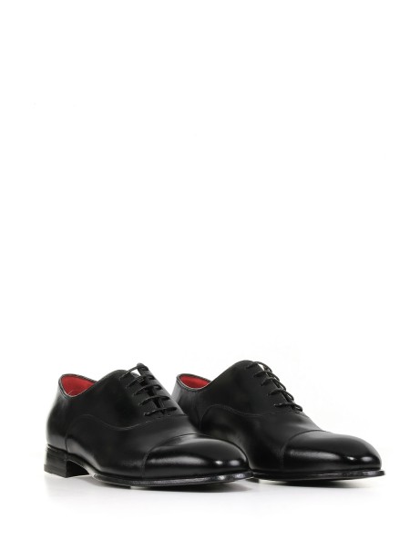 Derby in smooth black leather