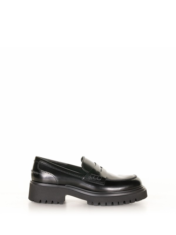 Black leather loafers Black leather loafers