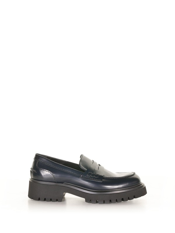 Blue leather loafers Blue leather loafers