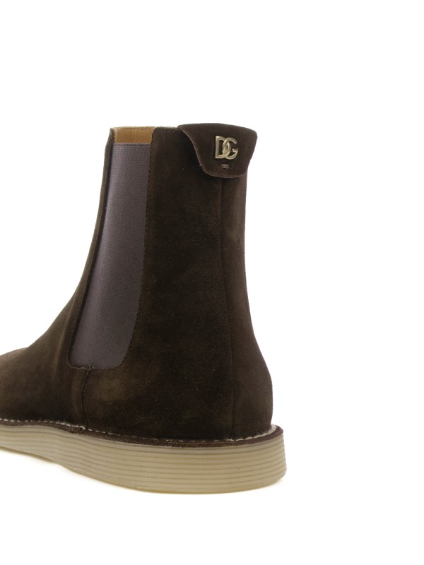 Beatles in dark brown suede