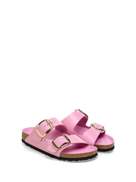 Ciabatta Arizona Big Buckle rosa in pelle
