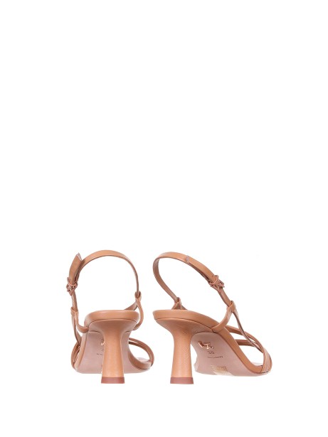 Sandals In Camel Leather