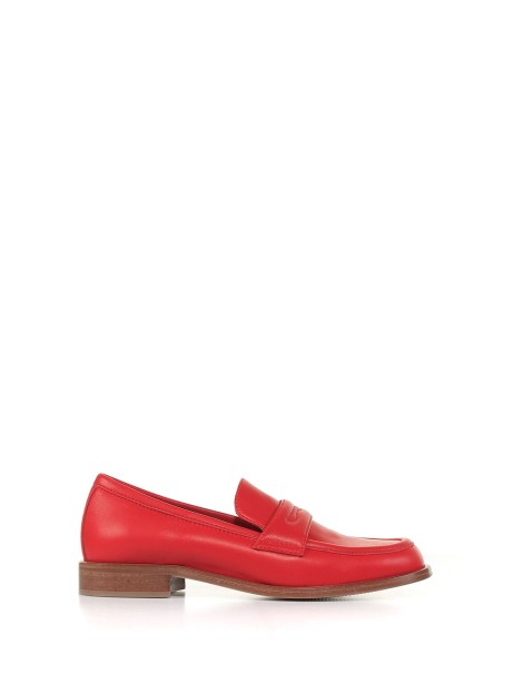 Loafer in red leather Loafer in red leather
