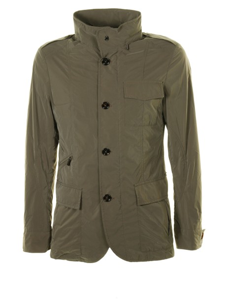 Unlined jacket with zip and buttons