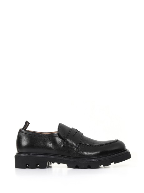Leather loafers with extralight sole