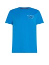 T-shirt slim fit con logo turchese