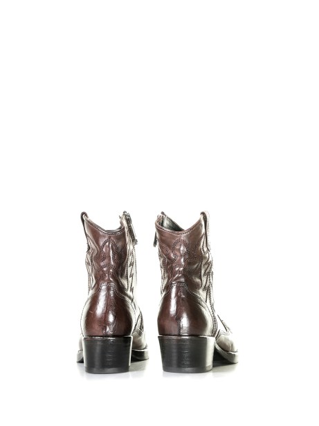 Texano in pelle con zip