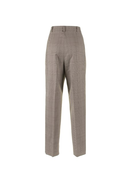 High-waisted wool blend trousers