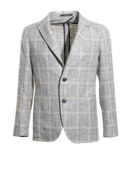 Jacket with checked pattern