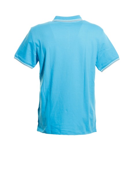 Light blue polo shirt with contrasting logo 2