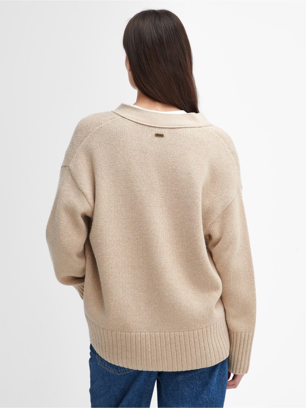 Women's Beige Button Up Cardigan