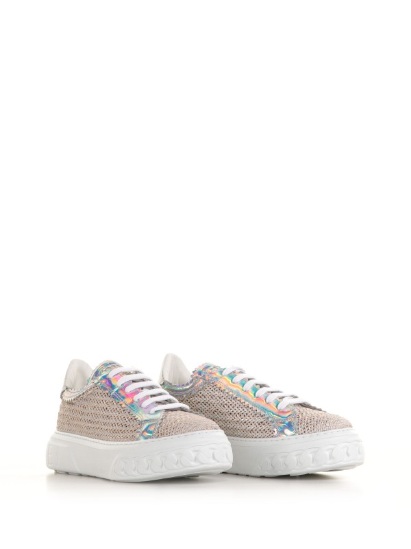 Sneaker Off-road in pelle intrecciata