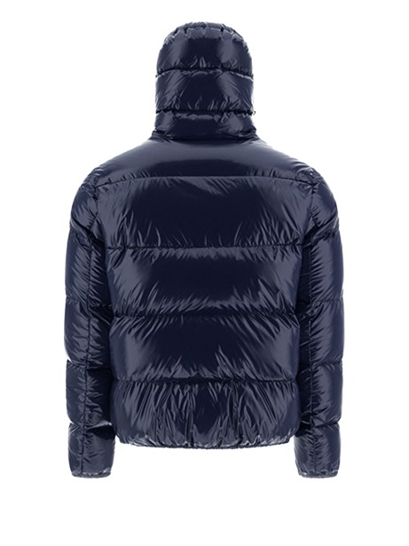 Bomber in gloss con cappuccio