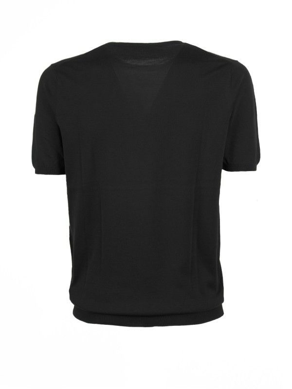 Black crew-neck t-shirt