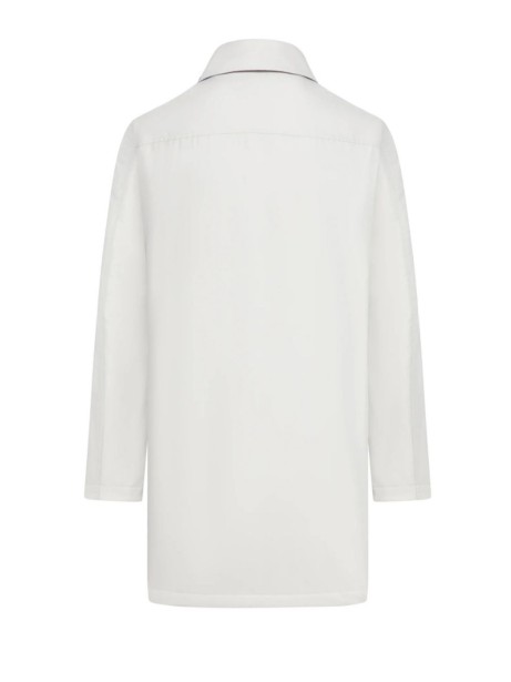 Men's Waterproof Jacket White Long