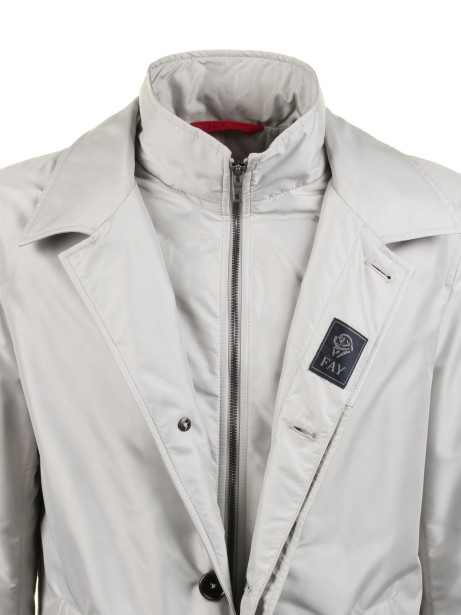 Men's Waterproof Jacket White Long