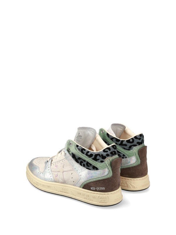 Sneaker MidQuinD 7060 argento donna