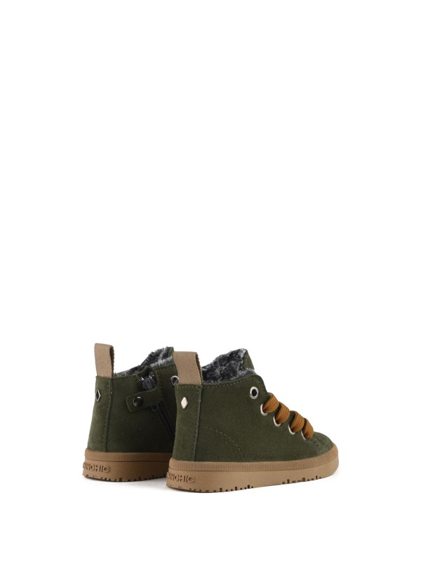 Polacchino P01 bambino verde in suede