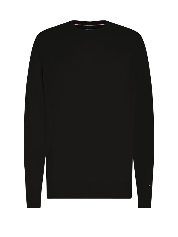 Black crewneck sweater