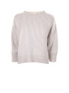 Maglia girocollo a righe in cashmere