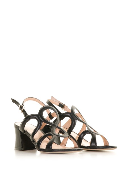 Sandal in black nappa leather 2