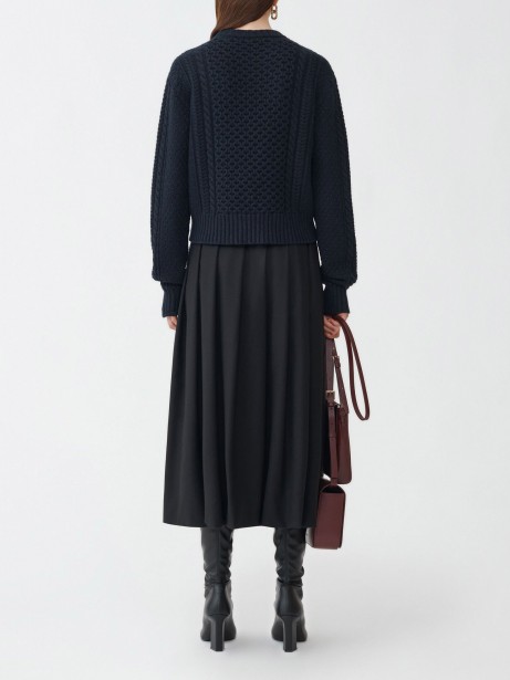 Blue Lurex Crewneck Sweater