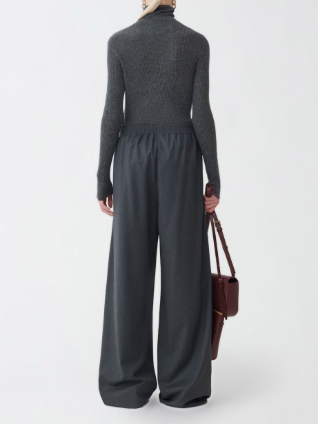 Women's onyx flannel trousers