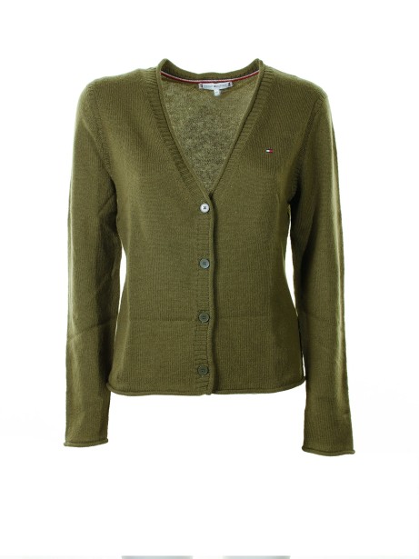 Cardigan in lana con scollo a V Cardigan in lana con scollo a V