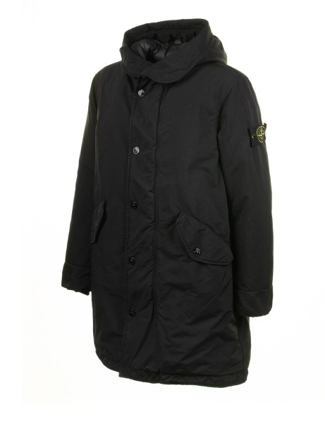 Men's Black Parka with Hood