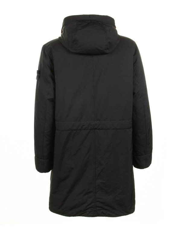 Parka nero uomo con cappuccio