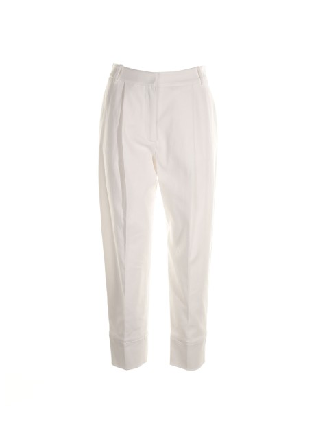 White pince trousers