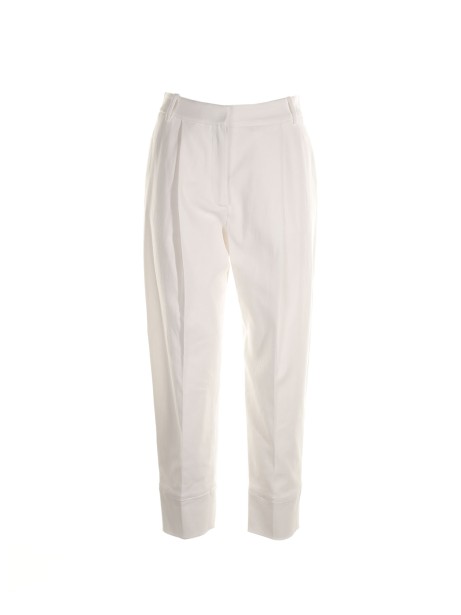White pince trousers