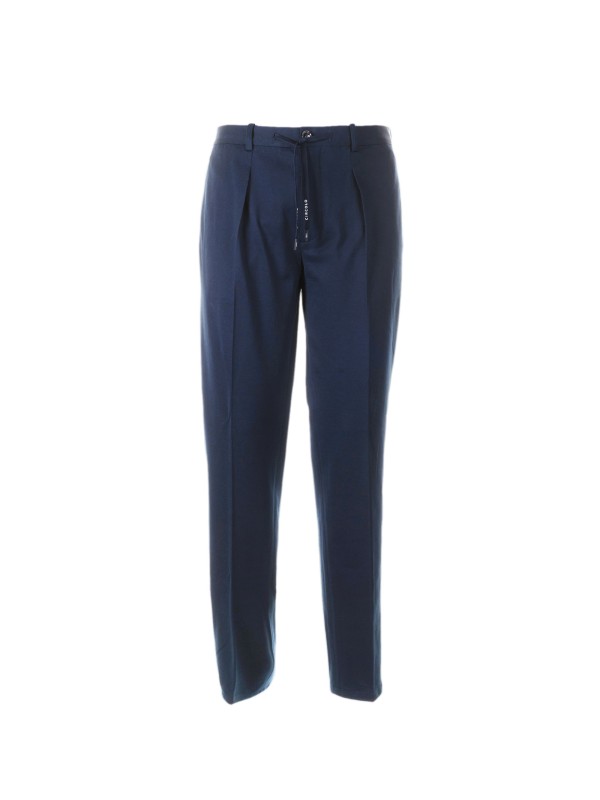 Piqué trousers with drawstring Piqué trousers with drawstring