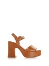 Nappa sandal with strap