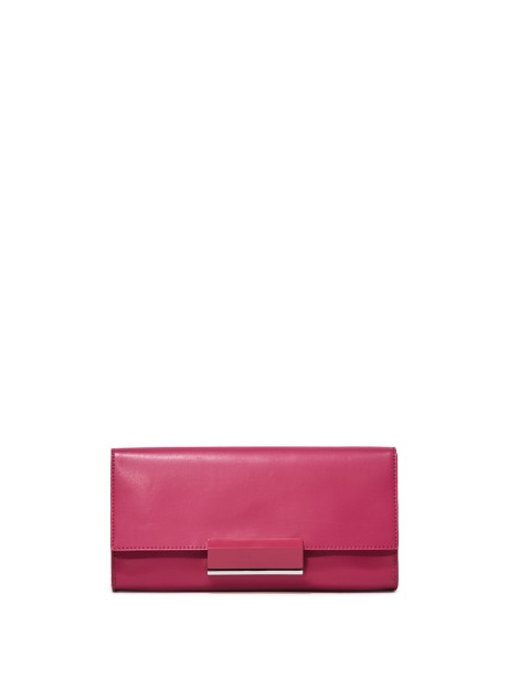 Lily leather clutch with flap