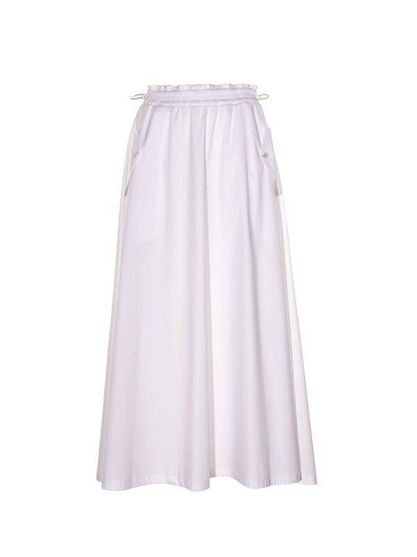 Long poplin skirt