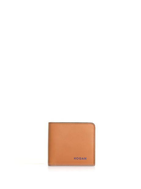 Leather wallet with logo Leather wallet with logo
