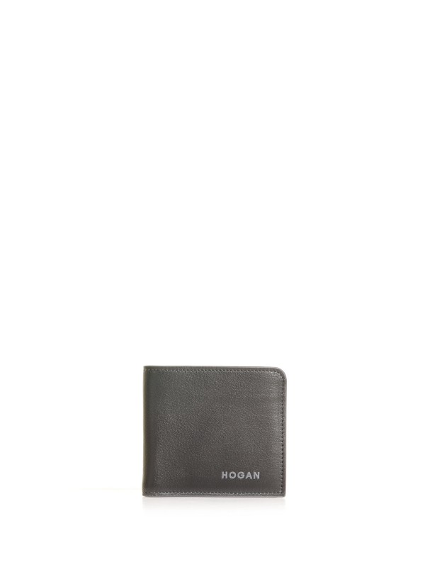 Leather wallet with logo Leather wallet with logo