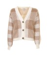 Cardigan with check pattern