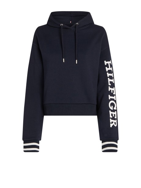 Sweatshirt with hood and logo