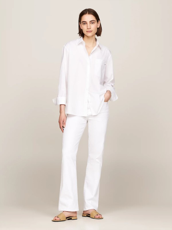 Camicia con bandierina ricamata sulla tasca