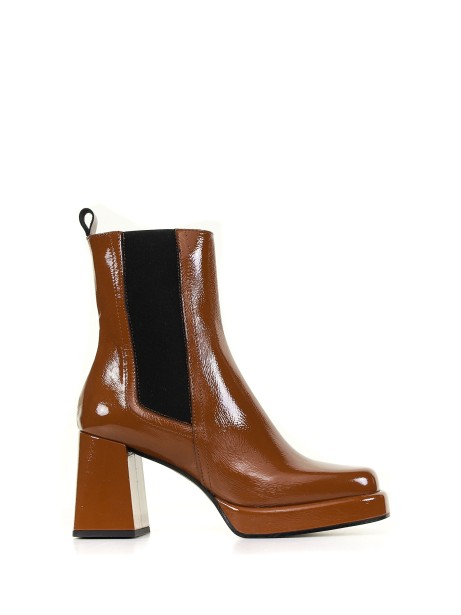 Naplack Ankle boot with platform and heel