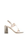 Sandal in platinum nappa leather