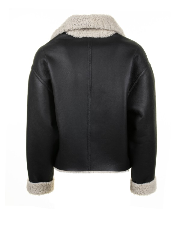 Montone donna in nappa e lana teddy
